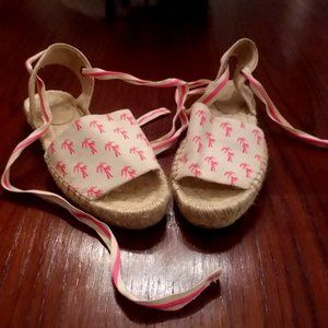 Gap Pink Palm Tree Espadrilles